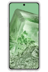 BASEY. Hoes Geschikt voor Google Pixel 8 Hoesje Siliconen Back Cover Case Met Screenprotector - Hoesje Geschikt voor Google Pixel 8 Hoes Cover Hoesje - Transparant