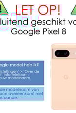 NoXx Hoes Geschikt voor Google Pixel 8 Hoesje Siliconen Cover Shock Proof Back Case Shockproof Hoes Met 2x Screenprotector - Transparant