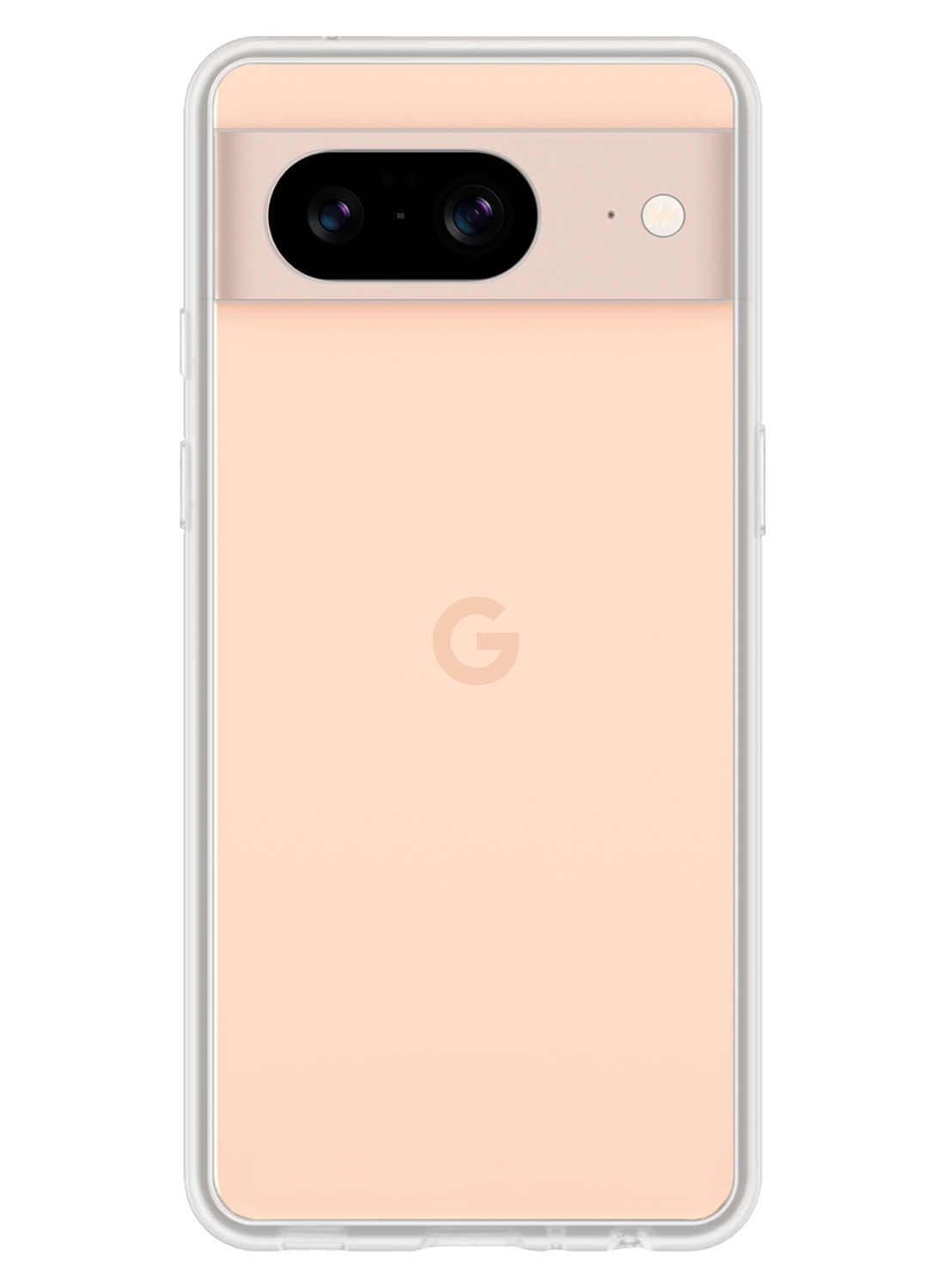 NoXx Hoes Geschikt voor Google Pixel 8 Hoesje Cover Siliconen Back Case Hoes Met Screenprotector - Transparant
