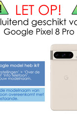 NoXx Hoes Geschikt voor Google Pixel 8 Pro Hoesje Siliconen Cover Shock Proof Back Case Shockproof Hoes Met 2x Screenprotector - Transparant