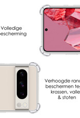 NoXx Hoes Geschikt voor Google Pixel 8 Pro Hoesje Siliconen Cover Shock Proof Back Case Shockproof Hoes Met 2x Screenprotector - Transparant