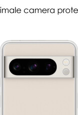 NoXx Hoes Geschikt voor Google Pixel 8 Pro Hoesje Cover Siliconen Back Case Hoes Met Screenprotector - Transparant