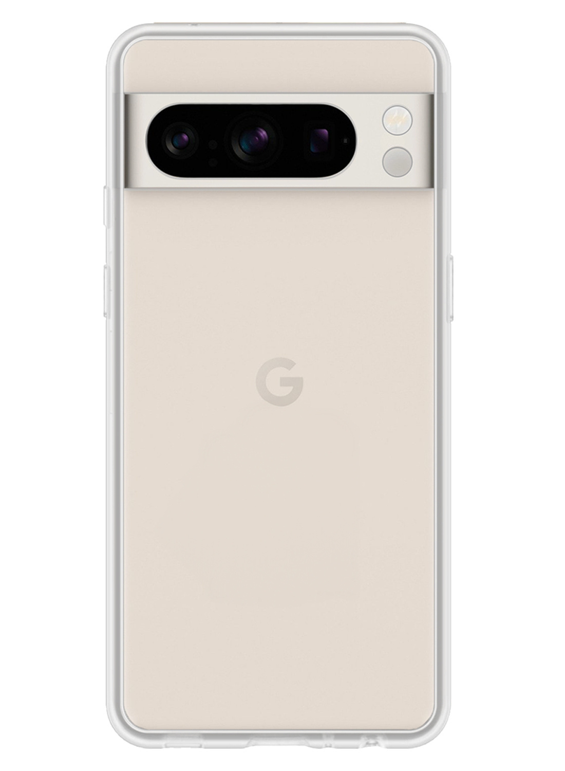NoXx Hoes Geschikt voor Google Pixel 8 Pro Hoesje Cover Siliconen Back Case Hoes Met Screenprotector - Transparant