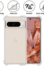 Nomfy Hoesje Geschikt voor Google Pixel 8 Pro Hoesje Shock Proof Cover Case Shockproof Met Screenprotector - Hoes Geschikt voor Google Pixel 8 Pro Hoes Siliconen Back Case - Transparant