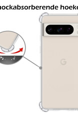 Nomfy Hoesje Geschikt voor Google Pixel 8 Pro Hoesje Shock Proof Cover Case Shockproof Met 2x Screenprotector - Hoes Geschikt voor Google Pixel 8 Pro Hoes Siliconen Back Case - Transparant