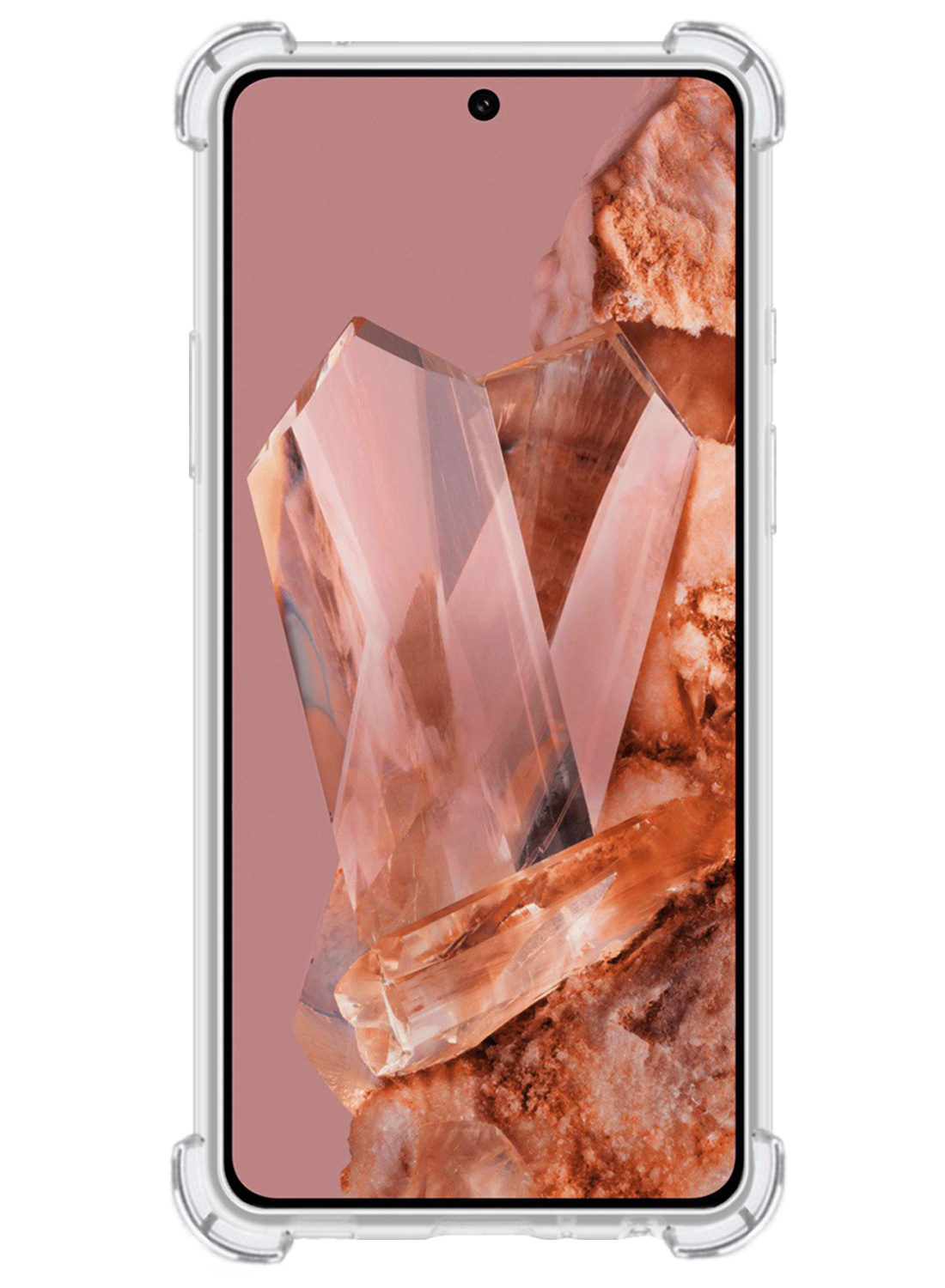 Nomfy Hoesje Geschikt voor Google Pixel 8 Pro Hoesje Shock Proof Cover Case Shockproof Met 2x Screenprotector - Hoes Geschikt voor Google Pixel 8 Pro Hoes Siliconen Back Case - Transparant