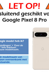 Nomfy Hoesje Geschikt voor Google Pixel 8 Pro Hoesje Siliconen Cover Case Met Screenprotector - Hoes Geschikt voor Google Pixel 8 Pro Hoes Back Case - Transparant