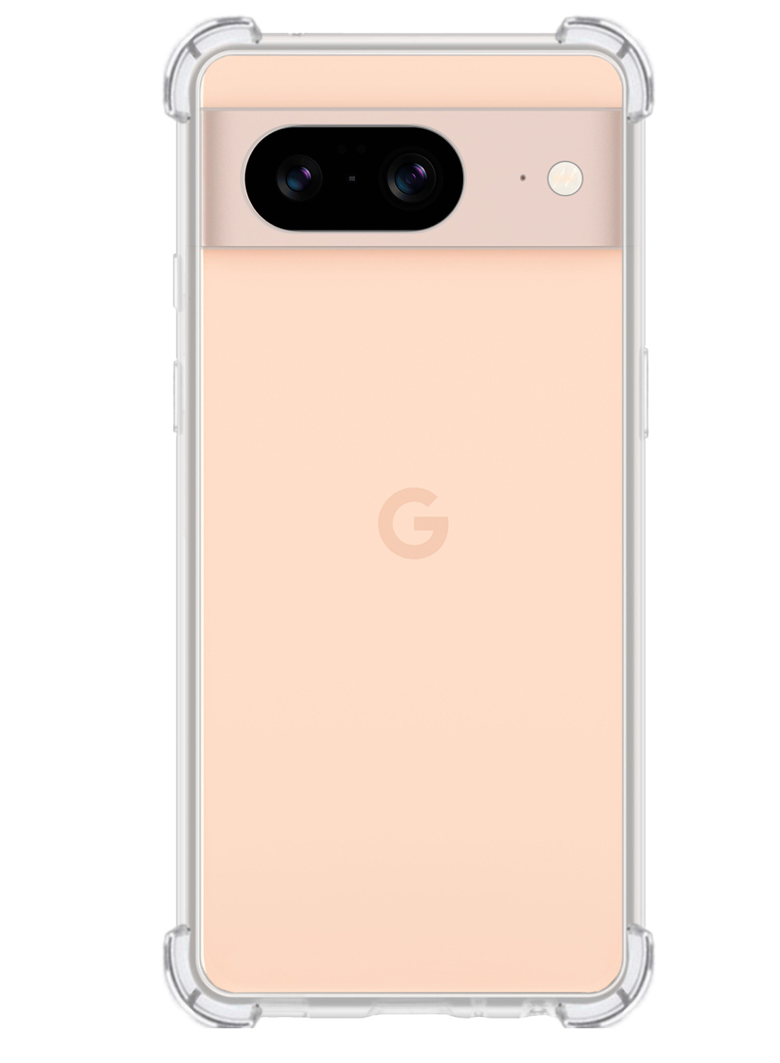 Nomfy Hoesje Geschikt voor Google Pixel 8 Hoesje Shock Proof Cover Case Shockproof - Hoes Geschikt voor Google Pixel 8 Hoes Siliconen Back Case - Transparant