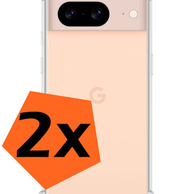 Nomfy Nomfy Google Pixel 8 Hoesje Shockproof Transparant - 2 PACK