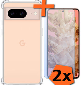 Nomfy Nomfy Google Pixel 8 Hoesje Shockproof + 2x Screenprotector