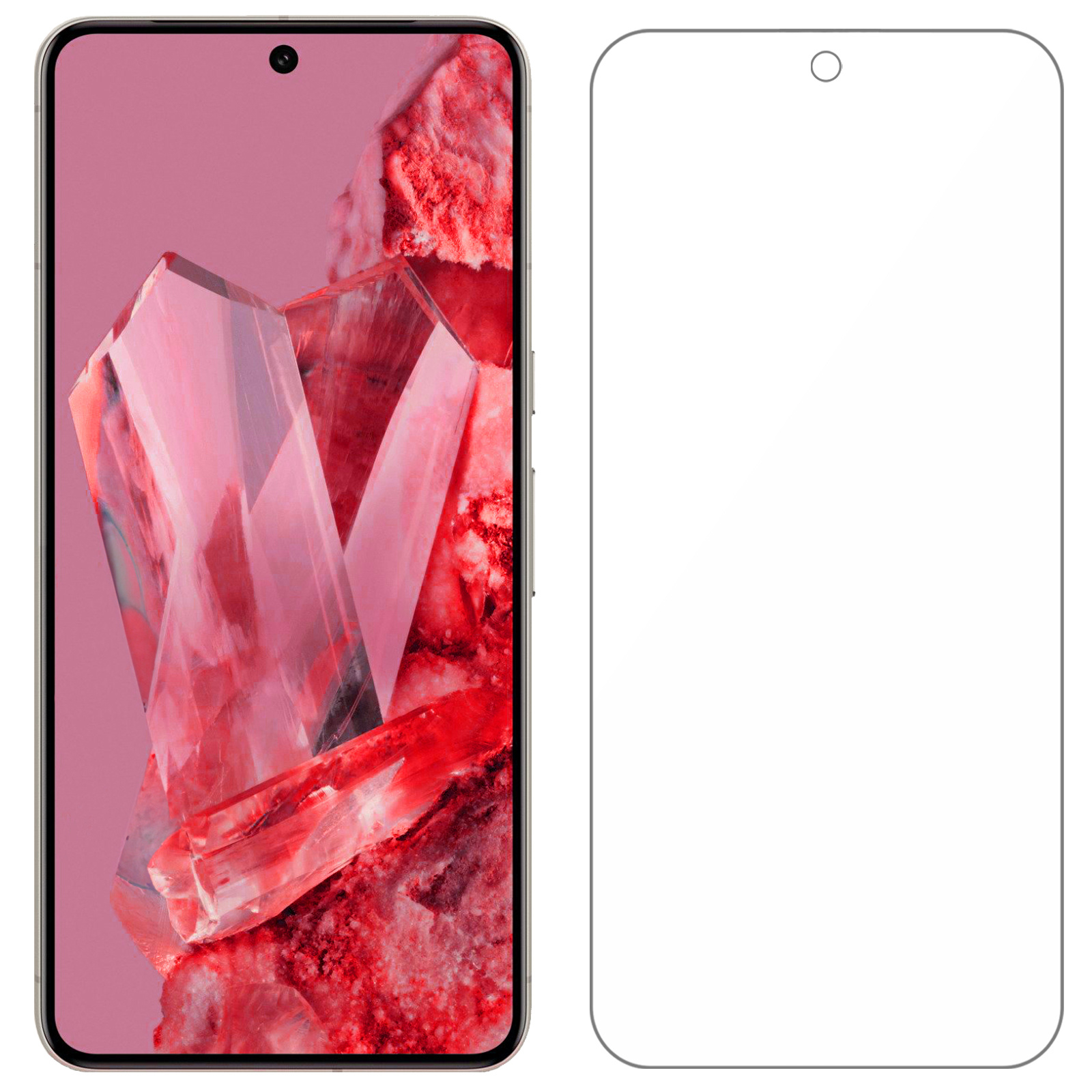 NoXx Hoes Geschikt voor Google Pixel 8 Pro Hoesje Cover Siliconen Back Case Hoes Met 2x Screenprotector - Transparant