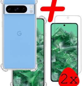 BASEY. BASEY. Google Pixel 8 Pro Hoesje Shockproof + 2x Screenprotector