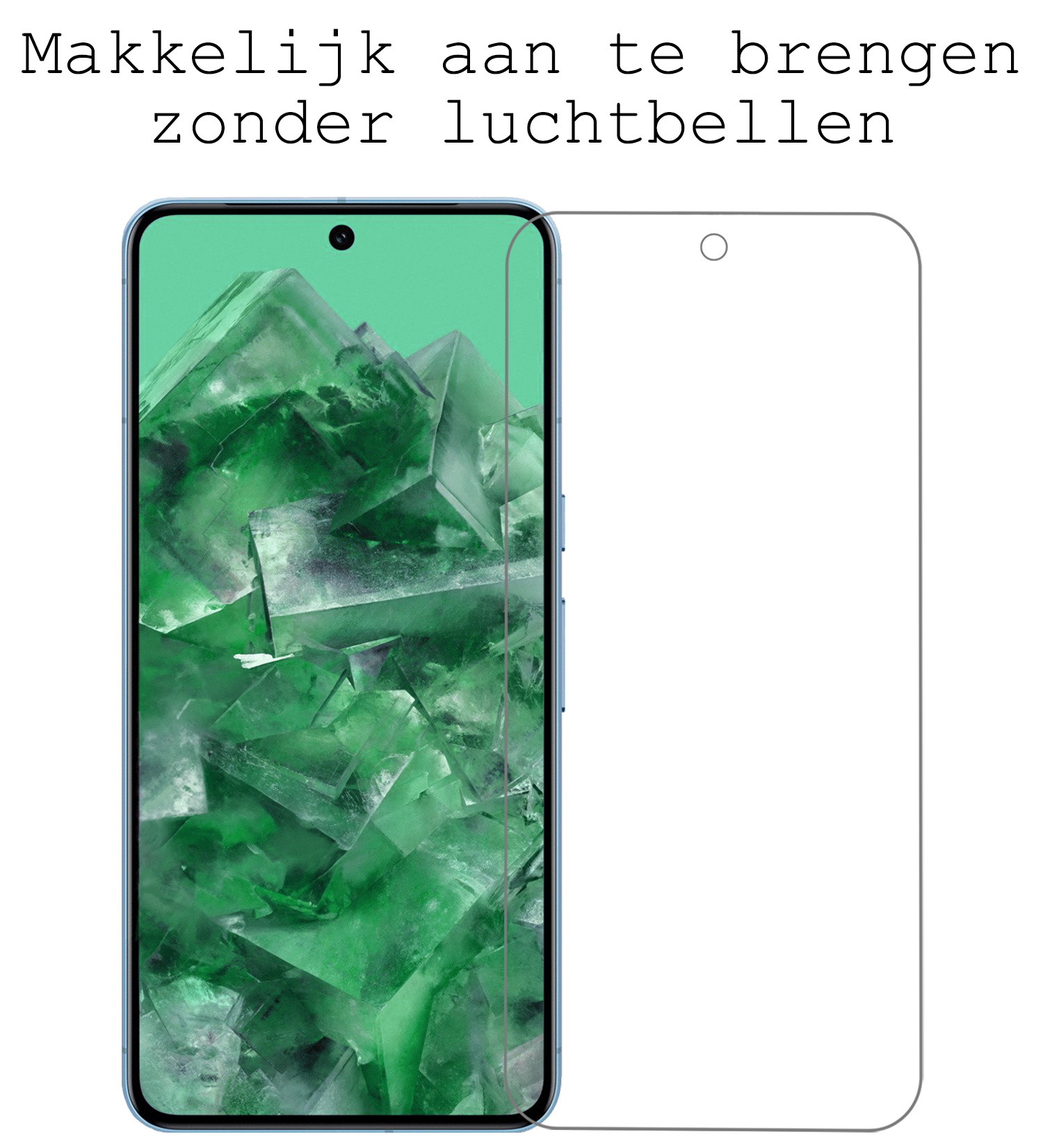 BASEY. Hoes Geschikt voor Google Pixel 8 Pro Hoesje Shock Proof Case Hoes Siliconen Met 2x Screenprotector - Hoesje Geschikt voor Google Pixel 8 Pro Hoes Cover Shockproof - Transparant