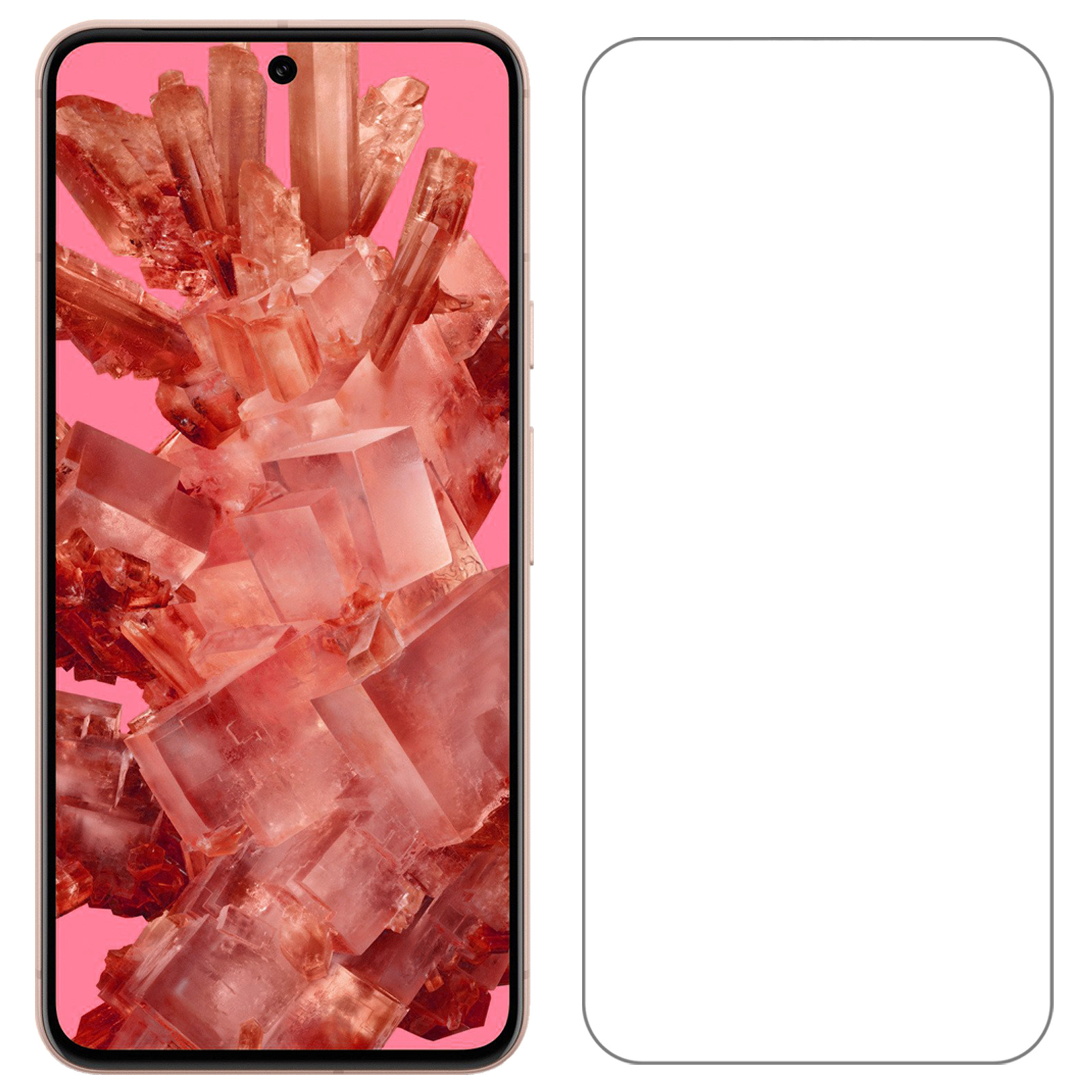 NoXx Hoes Geschikt voor Google Pixel 8 Hoesje Siliconen Cover Shock Proof Back Case Shockproof Hoes Met Screenprotector - Transparant