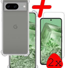 BASEY. BASEY. Google Pixel 8 Hoesje Shockproof + 2x Screenprotector