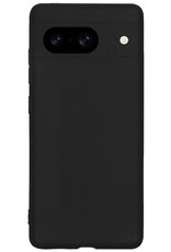 BASEY. Hoes Geschikt voor Google Pixel 8 Hoesje Siliconen Back Cover Case Met 2x Screenprotector - Hoesje Geschikt voor Google Pixel 8 Hoes Cover Hoesje - Zwart