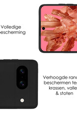 NoXx Hoes Geschikt voor Google Pixel 8 Hoesje Cover Siliconen Back Case Hoes - Zwart - 2x