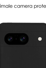 NoXx Hoes Geschikt voor Google Pixel 8 Hoesje Cover Siliconen Back Case Hoes - Zwart - 2x