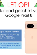 NoXx Hoes Geschikt voor Google Pixel 8 Hoesje Cover Siliconen Back Case Hoes Met Screenprotector - Zwart