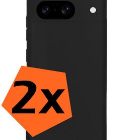 Nomfy Nomfy Google Pixel 8 Hoesje Siliconen - Zwart - 2 PACK