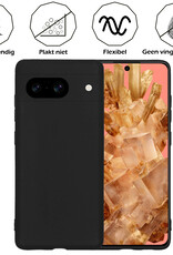Nomfy Hoesje Geschikt voor Google Pixel 8 Hoesje Siliconen Cover Case - Hoes Geschikt voor Google Pixel 8 Hoes Back Case - 2-PACK - Zwart