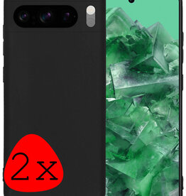 BASEY. BASEY. Google Pixel 8 Pro Hoesje Siliconen - Zwart - 2 PACK