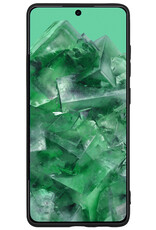 BASEY. Hoes Geschikt voor Google Pixel 8 Pro Hoesje Siliconen Back Cover Case Met Screenprotector - Hoesje Geschikt voor Google Pixel 8 Pro Hoes Cover Hoesje - Zwart