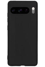 BASEY. Hoes Geschikt voor Google Pixel 8 Pro Hoesje Siliconen Back Cover Case Met 2x Screenprotector - Hoesje Geschikt voor Google Pixel 8 Pro Hoes Cover Hoesje - Zwart