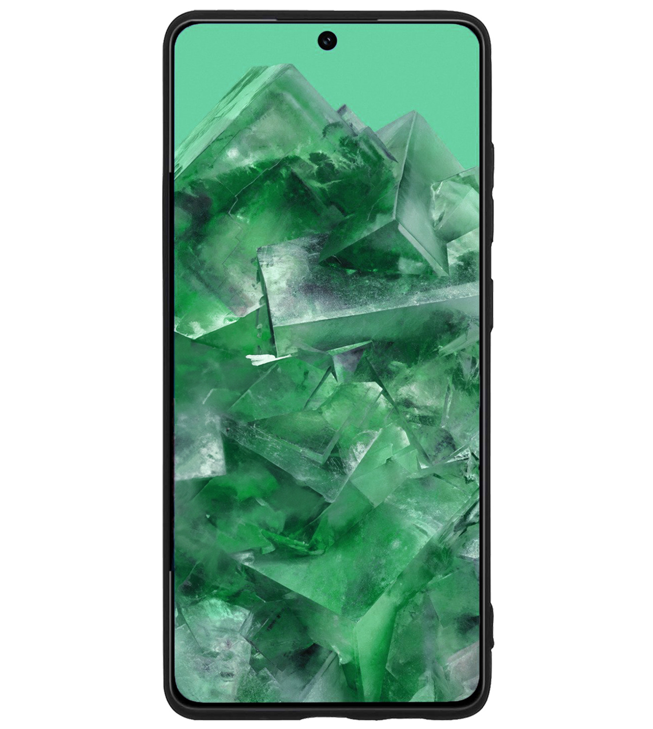 BASEY. Hoes Geschikt voor Google Pixel 8 Pro Hoesje Siliconen Back Cover Case Met 2x Screenprotector - Hoesje Geschikt voor Google Pixel 8 Pro Hoes Cover Hoesje - Zwart