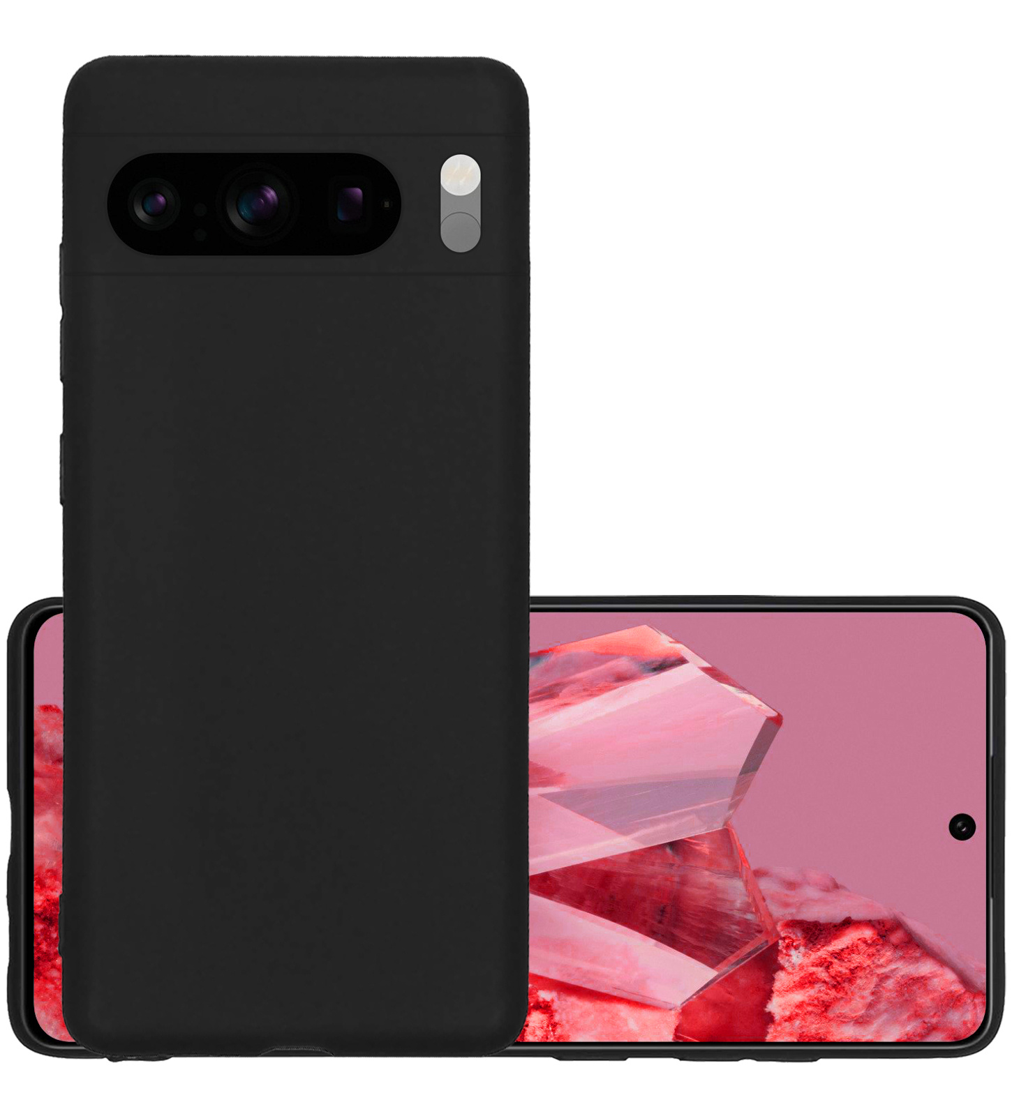 NoXx Hoes Geschikt voor Google Pixel 8 Pro Hoesje Cover Siliconen Back Case Hoes - Zwart