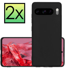 NoXx NoXx Google Pixel 8 Pro Hoesje Siliconen - Zwart - 2 PACK