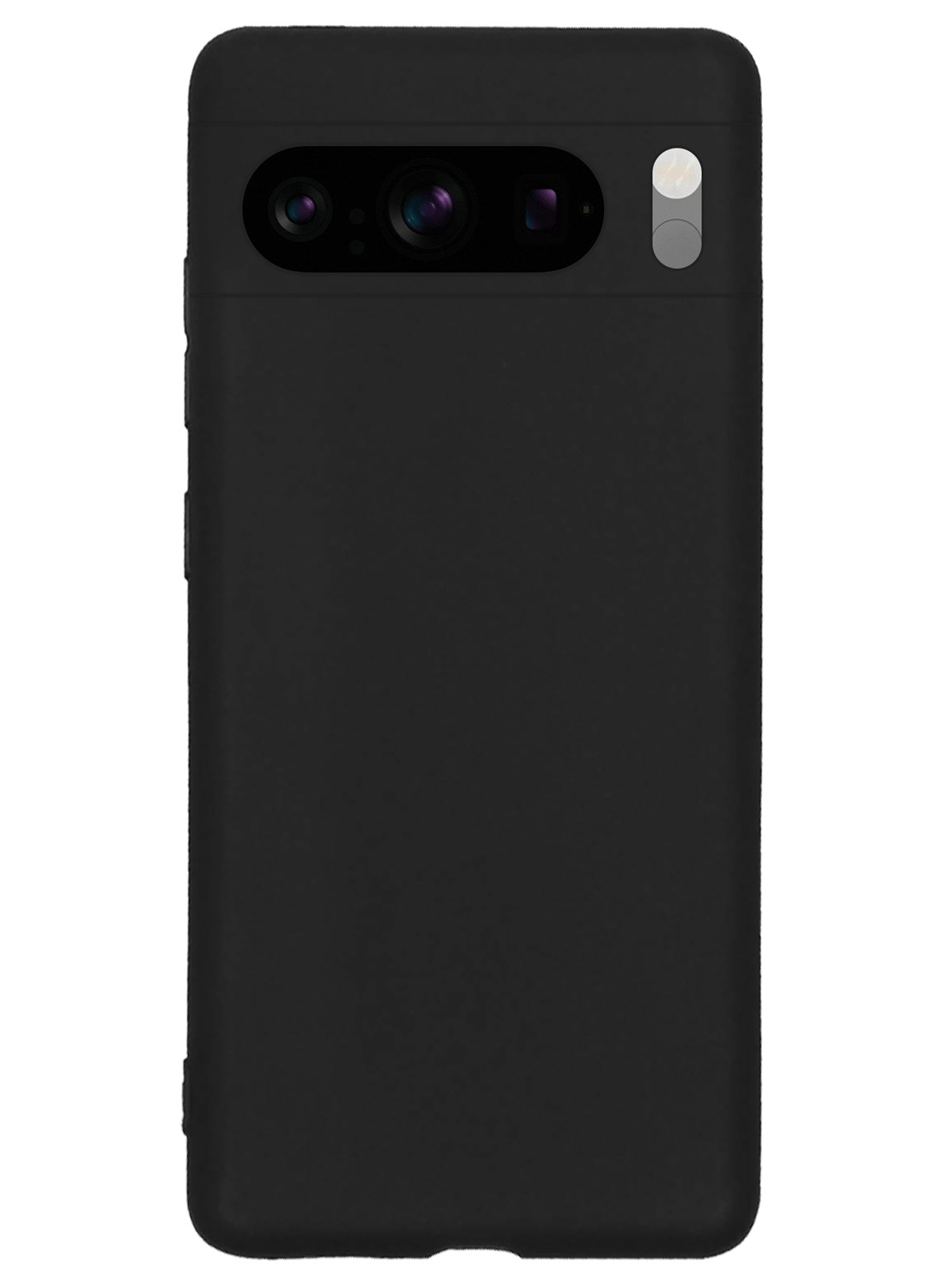 NoXx Hoes Geschikt voor Google Pixel 8 Pro Hoesje Cover Siliconen Back Case Hoes Met 2x Screenprotector - Zwart