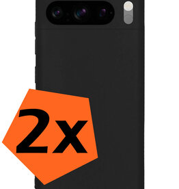 Nomfy Nomfy Google Pixel 8 Pro Hoesje Siliconen - Zwart - 2 PACK