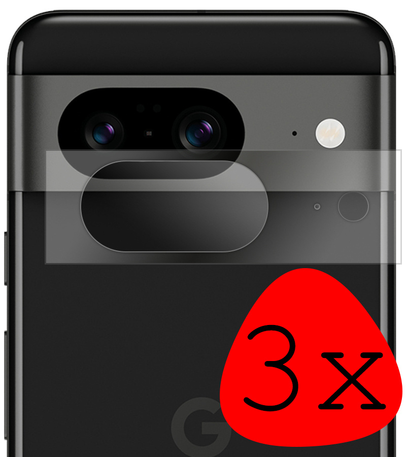 BASEY. Screenprotector Geschikt voor Google Pixel 8 Camera Screenprotector Tempered Glass Beschermglas Camera - Screenprotector Geschikt voor Google Pixel 8 Camera Screen Protector - 3 Stuks