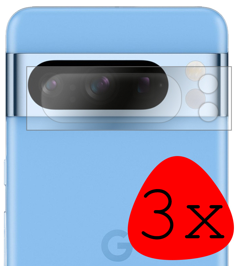 BASEY. Screenprotector Geschikt voor Google Pixel 8 Pro Camera Screenprotector Tempered Glass Beschermglas Camera - Screenprotector Geschikt voor Google Pixel 8 Pro Camera Screen Protector - 3 Stuks