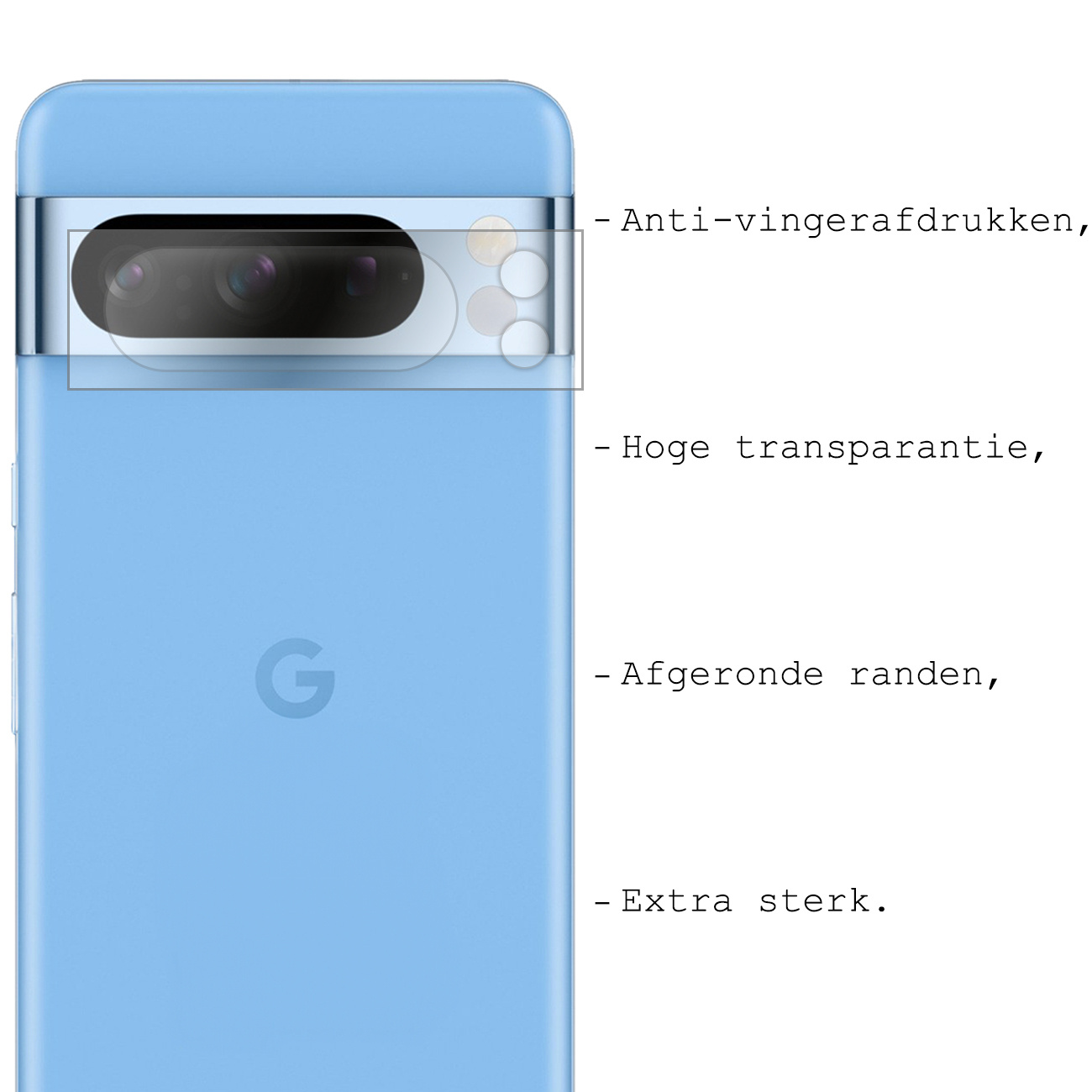 BASEY. Screenprotector Geschikt voor Google Pixel 8 Pro Camera Screenprotector Tempered Glass Beschermglas Camera - Screenprotector Geschikt voor Google Pixel 8 Pro Camera Screen Protector - 3 Stuks