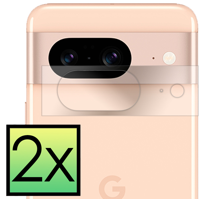 NoXx Screenprotector Geschikt voor Google Pixel 8 Camera Screenprotector Gehard Glas - Screenprotector Geschikt voor Google Pixel 8 Screenprotector Camera Tempered Glass - 2x