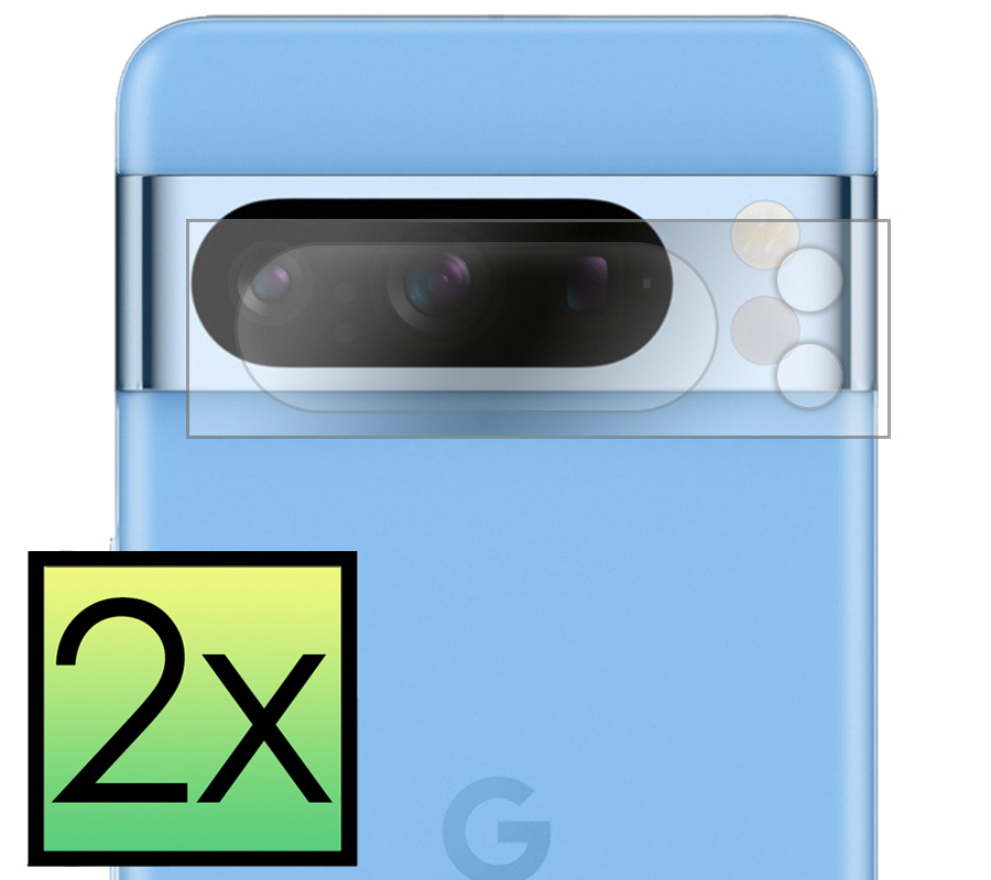 NoXx Screenprotector Geschikt voor Google Pixel 8 Pro Camera Screenprotector Gehard Glas - Screenprotector Geschikt voor Google Pixel 8 Pro Screenprotector Camera Tempered Glass - 2x