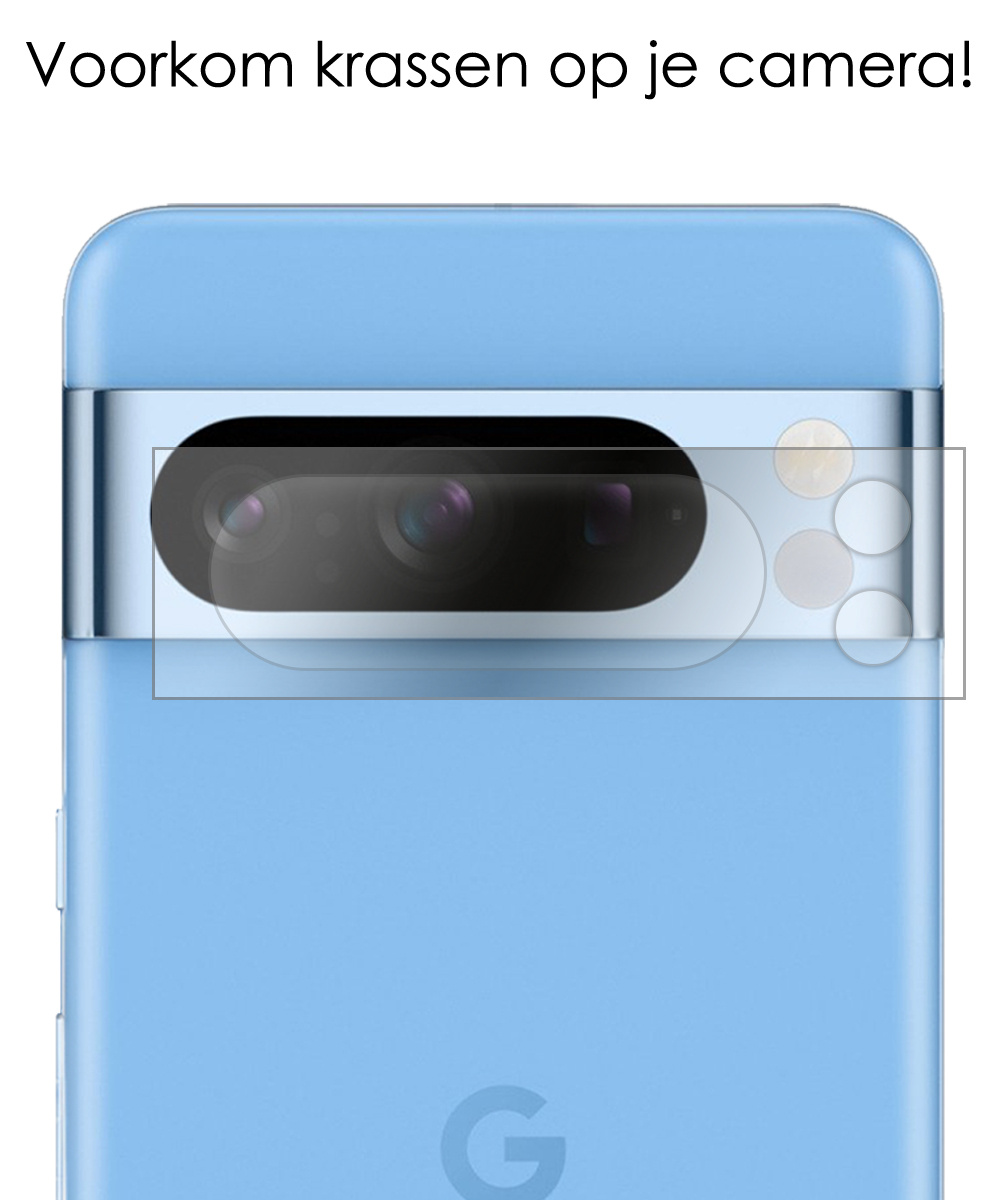 NoXx Screenprotector Geschikt voor Google Pixel 8 Pro Camera Screenprotector Gehard Glas - Screenprotector Geschikt voor Google Pixel 8 Pro Screenprotector Camera Tempered Glass - 3x