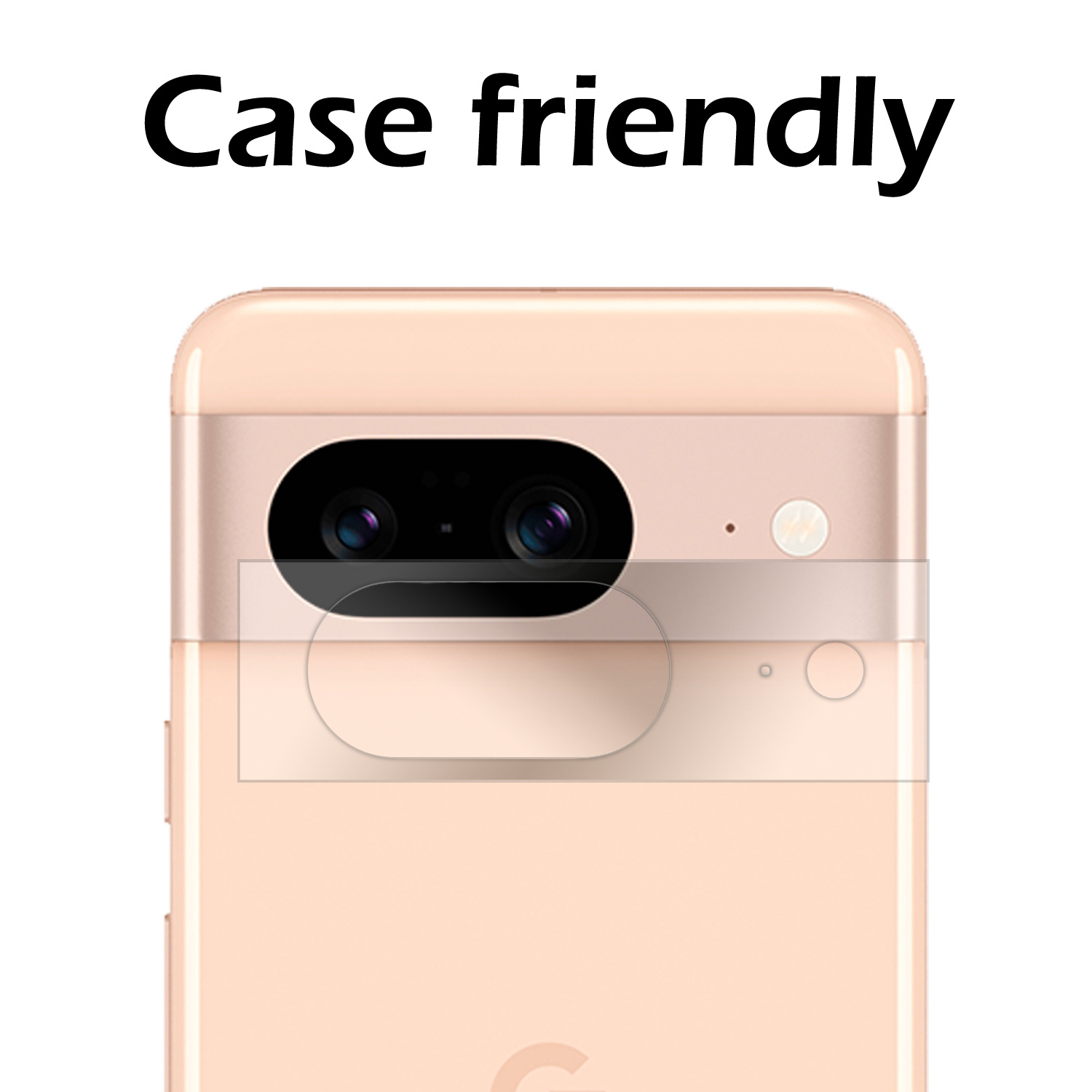 Nomfy Screenprotector Geschikt voor Google Pixel 8 Camera Screen Protector Beschermglas - Screenprotector Geschikt voor Google Pixel 8 Camera Screenprotector Tempered Glass - 2 PACK