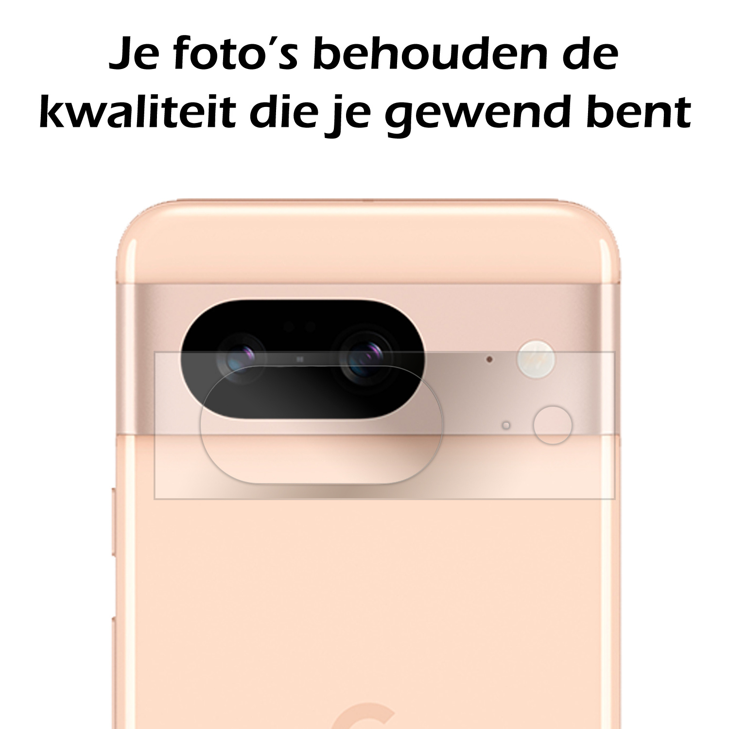 Nomfy Screenprotector Geschikt voor Google Pixel 8 Camera Screen Protector Beschermglas - Screenprotector Geschikt voor Google Pixel 8 Camera Screenprotector Tempered Glass - 2 PACK