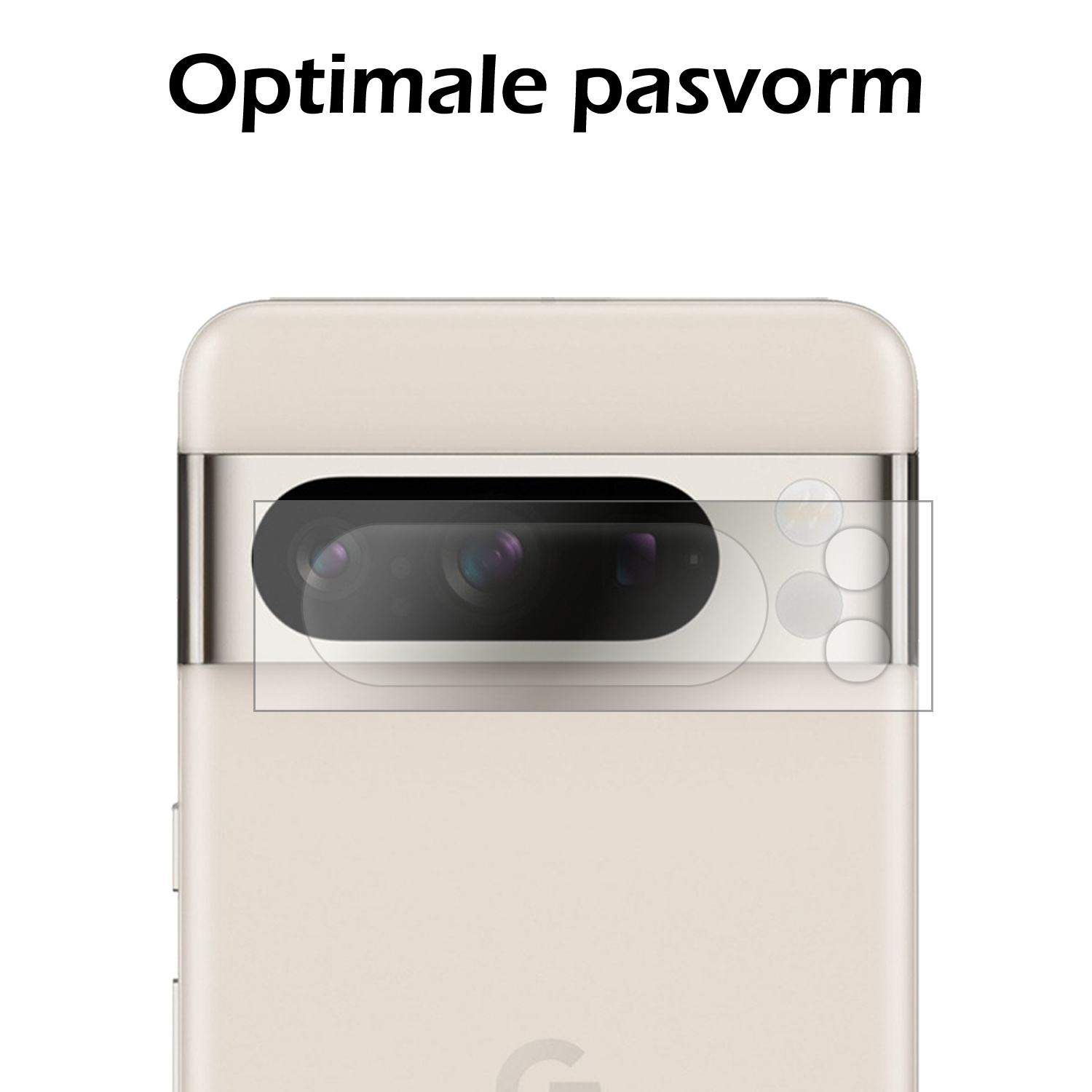 Nomfy Screenprotector Geschikt voor Google Pixel 8 Pro Camera Screen Protector Beschermglas - Screenprotector Geschikt voor Google Pixel 8 Pro Camera Screenprotector Tempered Glass - 2 PACK