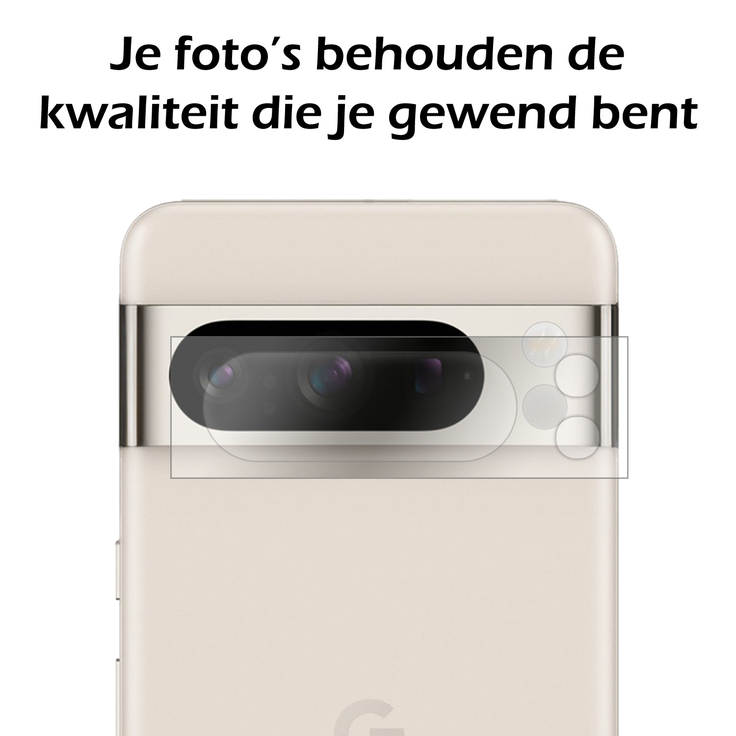 Nomfy Screenprotector Geschikt voor Google Pixel 8 Pro Camera Screen Protector Beschermglas - Screenprotector Geschikt voor Google Pixel 8 Pro Camera Screenprotector Tempered Glass - 3 PACK