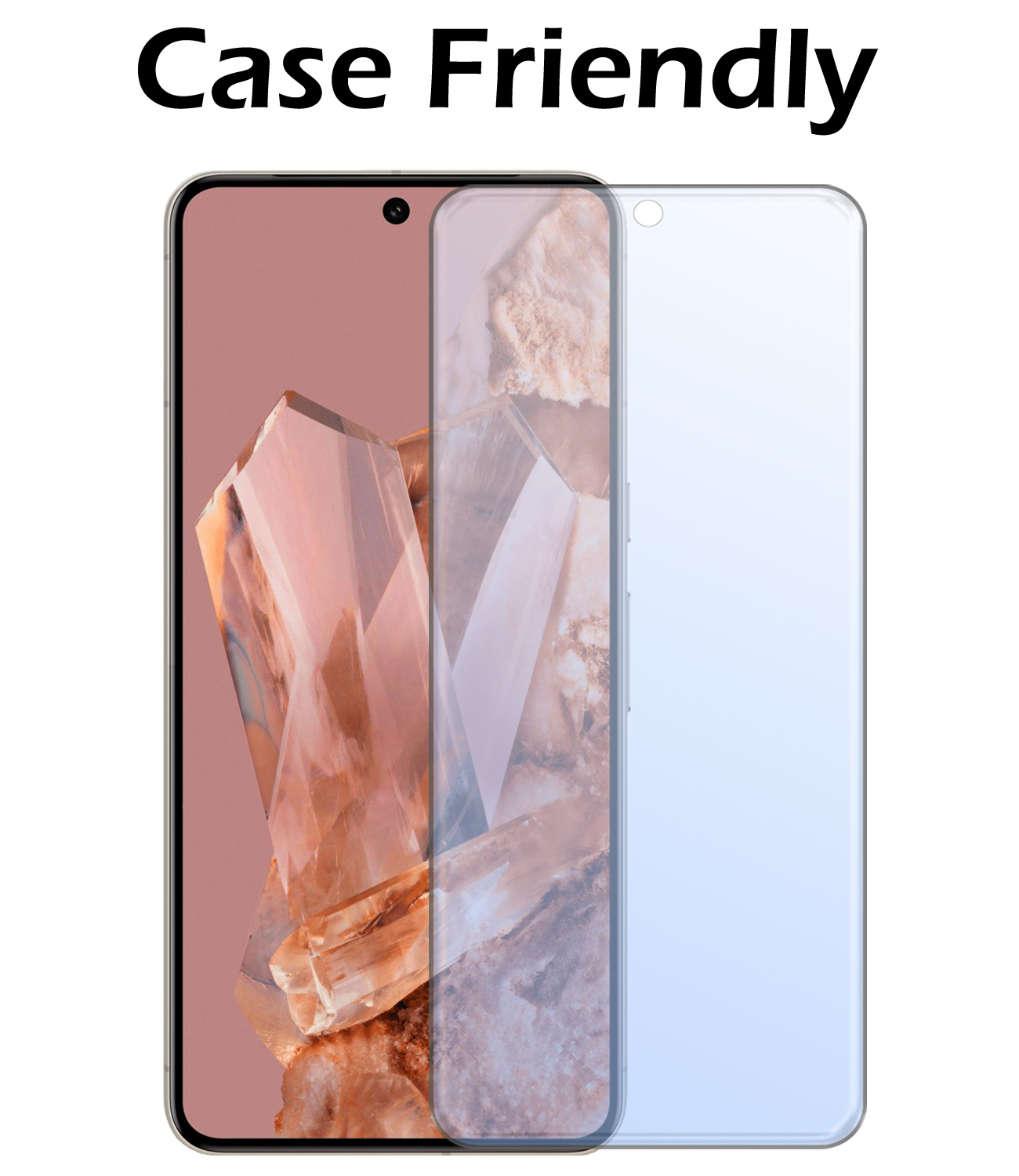 Nomfy Hoesje Geschikt voor Google Pixel 8 Pro Hoesje Siliconen Cover Case Met Screenprotector - Hoes Geschikt voor Google Pixel 8 Pro Hoes Back Case - Zwart