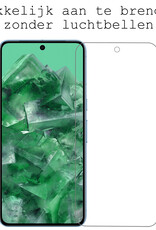 BASEY. Hoes Geschikt voor Google Pixel 8 Pro Hoesje Siliconen Back Cover Case Met Screenprotector - Hoesje Geschikt voor Google Pixel 8 Pro Hoes Cover Hoesje - Zwart