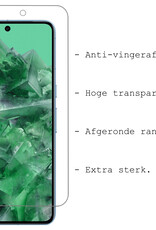 BASEY. Hoes Geschikt voor Google Pixel 8 Pro Hoesje Siliconen Back Cover Case Met 2x Screenprotector - Hoesje Geschikt voor Google Pixel 8 Pro Hoes Cover Hoesje - Zwart