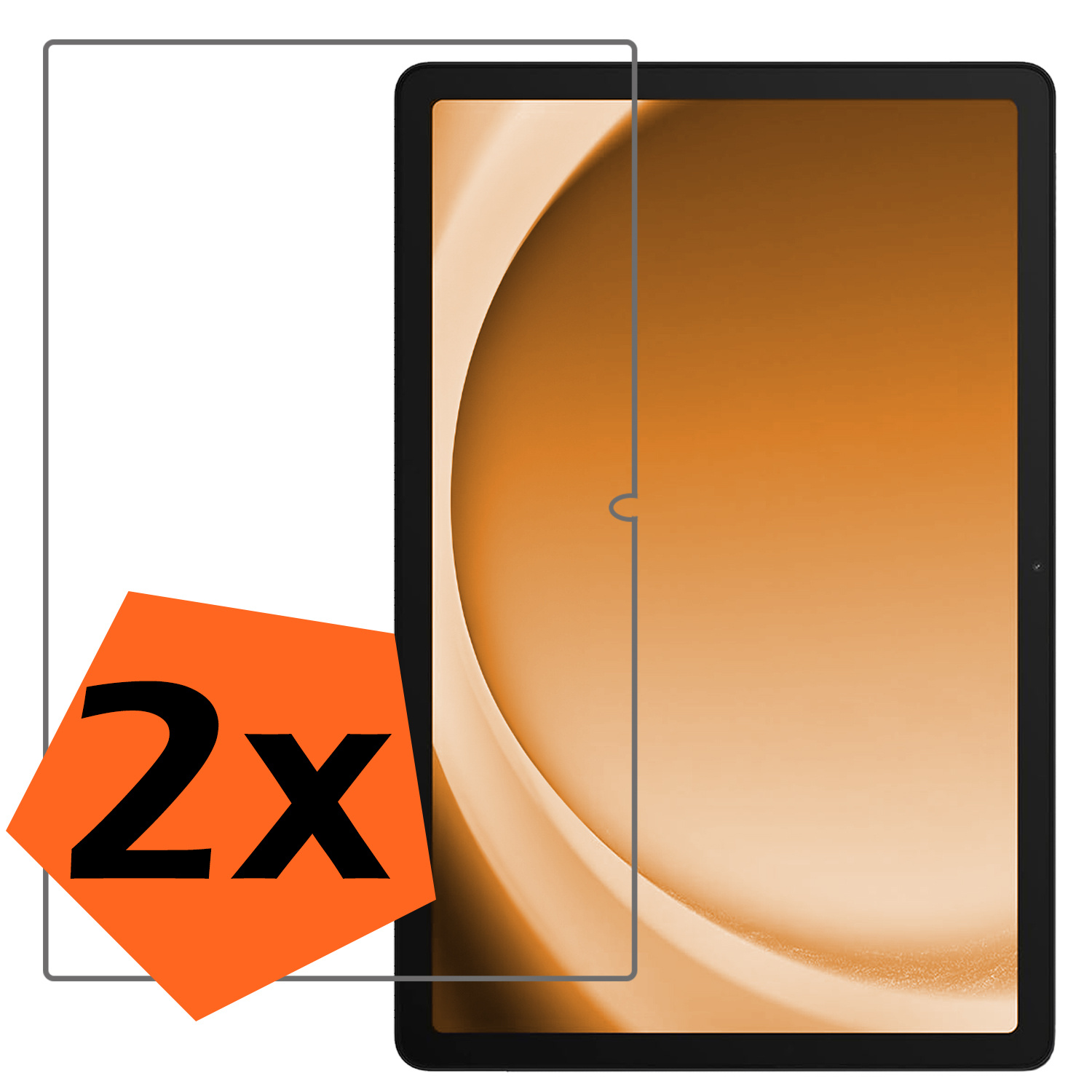 Nomfy Screenprotector Geschikt voor Samsung Galaxy Tab A9 Plus Screenprotector Bescherm Glas - Screen Protector Geschikt voor Samsung Tab A9 Plus Screenprotector Tempered Glass - 2 PACK