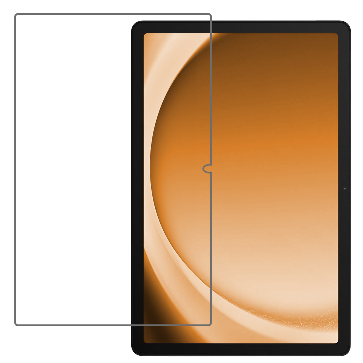Nomfy Screenprotector Geschikt voor Samsung Galaxy Tab A9 Screenprotector Bescherm Glas - Screen Protector Geschikt voor Samsung Tab A9 Screenprotector Tempered Glass