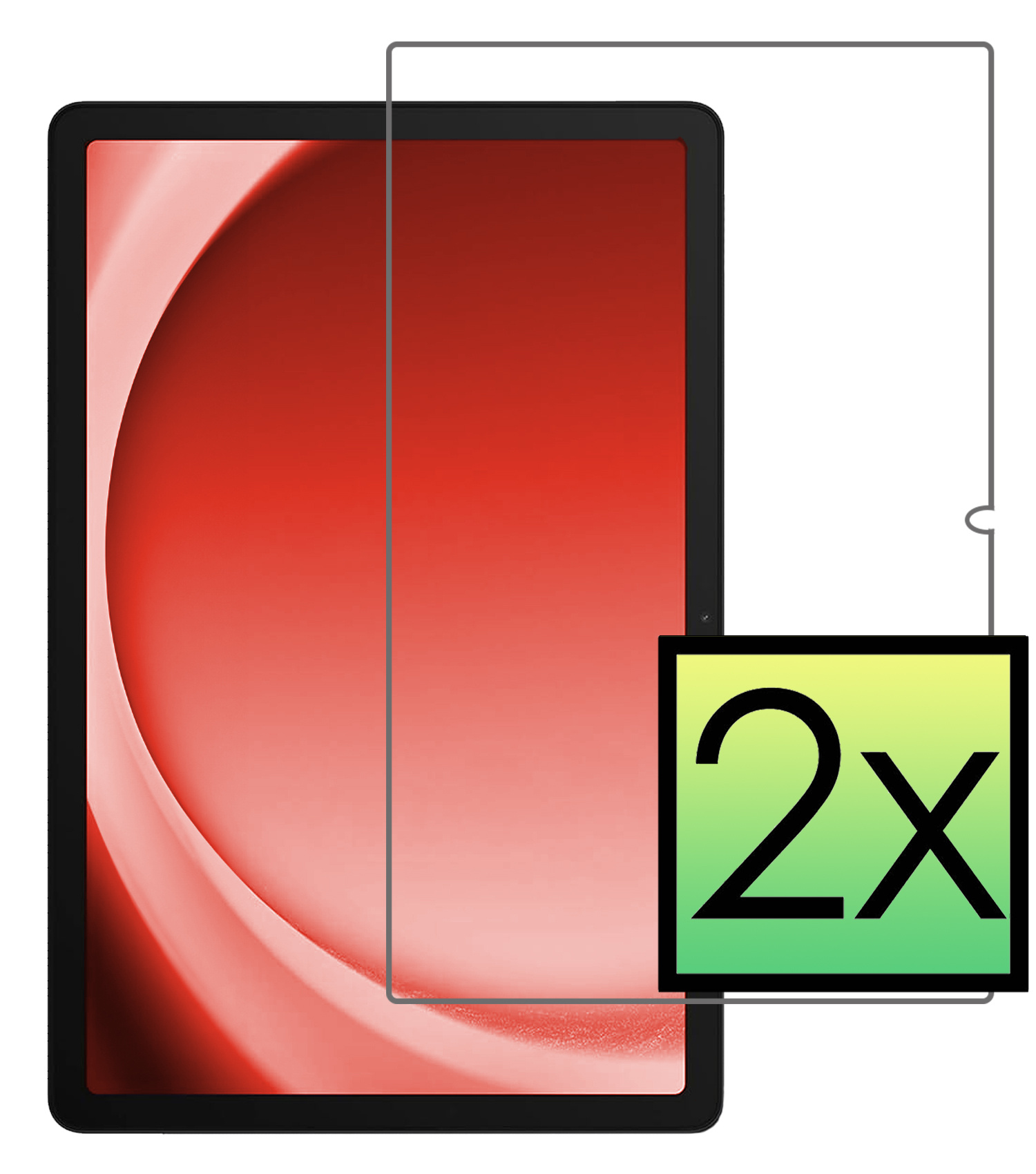 NoXx Screenprotector Geschikt voor Samsung Galaxy Tab A9 Screenprotector Bescherm Glas Screen Protector - 2x