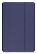 BASEY. Hoesje Geschikt voor Samsung Galaxy Tab A9 Hoes Case Tablet Hoesje Tri-fold - Hoes Geschikt voor Samsung Tab A9 Hoesje Hard Cover Bookcase Hoes - Donkerblauw